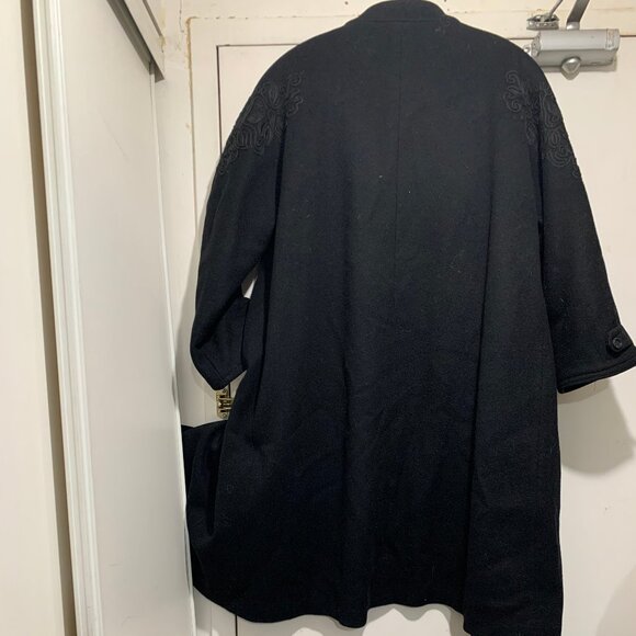 VINTAGE CREATION YVES VENET HEAVY WOOL WINTER TRENCH COATS SIZE XL - Picture 9 of 11